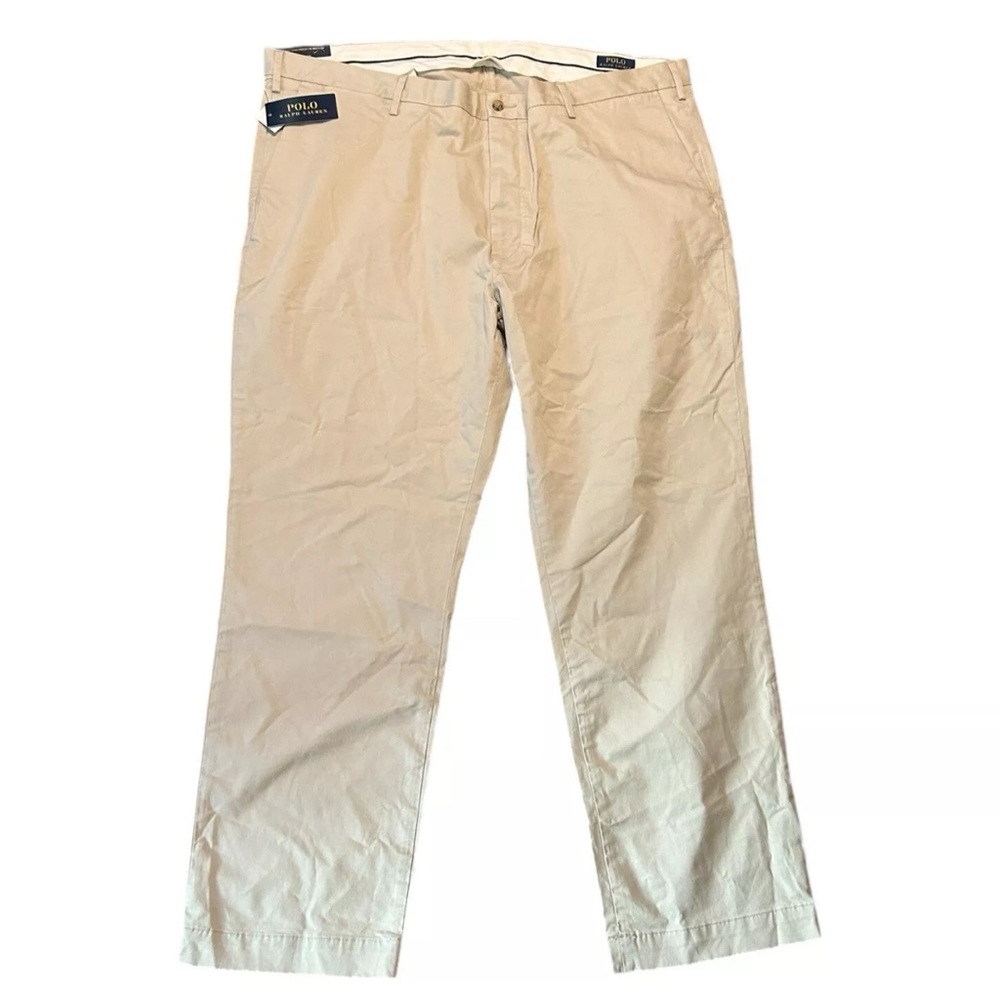 POLO Ralph Lauren Twill Chinos Pants Men 44x32 Stretch Classic Fit Tan NWTs